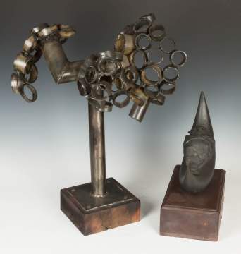 Alan Teichman, Welded Steel Sculpture & C.R. Foster, Untitled Sculpture