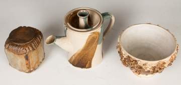 Alice P. Mahoney, Stoneware Bowl, Nancy Pawel, Stoneware Jar & Elizabeth A. Mackenzie Stoneware Teapot