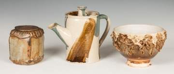 Alice P. Mahoney, Stoneware Bowl, Nancy Pawel, Stoneware Jar & Elizabeth A. Mackenzie Stoneware Teapot
