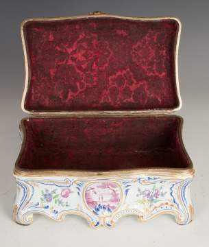 French Hand Painted Porcelain Box