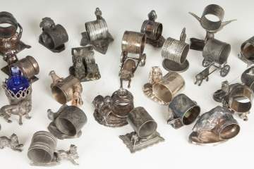 Group of Vintage Silver Plate Napkin Rings