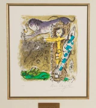 Marc Chagall (French/Russian, 1887-1985) "Christ In the Clock"
