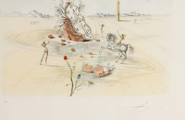 Salvador Dali (Spanish, 1904-1989) "Cosmic Horseman"