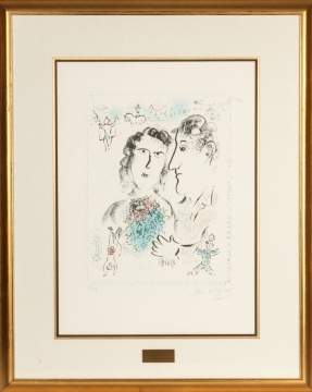 Marc Chagall (French/Russian, 1887-1985) "Engagement at the Circus"   