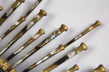 Curtis Jere Brutalist Style Iron Mirror