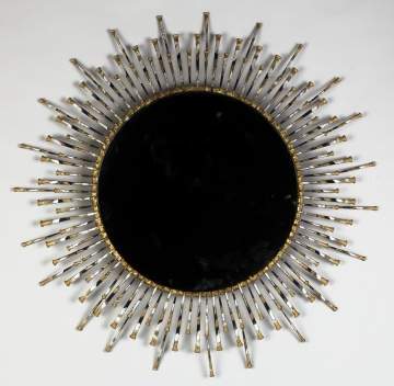 Curtis Jere Brutalist Style Iron Mirror