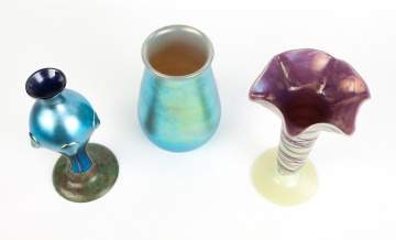 Three Pieces Contemporary Art Glass