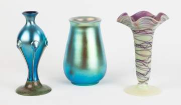 Three Pieces Contemporary Art Glass