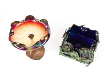 Two Loetz Art Glass Pieces