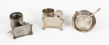 3 Vintage Silver Plate Figural Napkin Rings