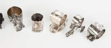 10 Vintage Silver Plate Napkin Rings and Toothpick Holders