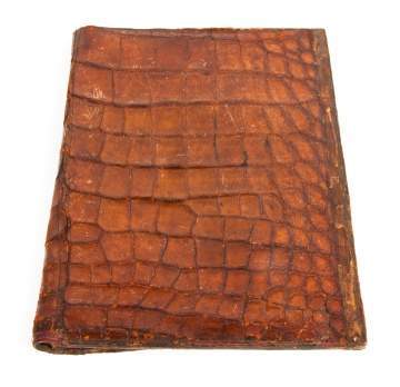 Vintage Crocodile Hide Folder