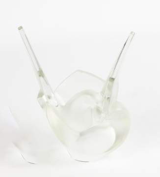 Lalique Vase with Two Doves