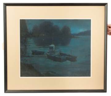 Clifford Ulp (American, 1940-1948) Irondequoit Bay at Dusk