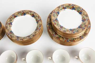Muirfield Hand Painted Porcelain Luncheon Set