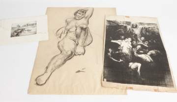 Various Etchings and drawing by George A. Renouard (1884-1954), Anthony J. Sisti (1901–1983), Elizabeth Twistington Higgins (1923-1990) & Bigelow
