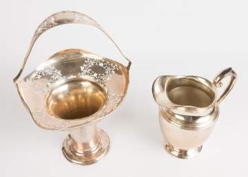 R. Wallace and Sons Sterling Basket & Preisner Sterling Pitcher