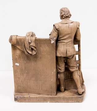 John Rogers (American, 1829-1904) "John Alden and Priscilla" Plaster Sculpture