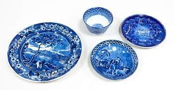 Group of Blue Transferware
