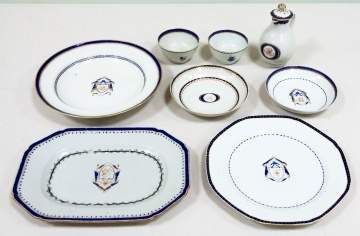 Group of Chinese Export Armorial Porcelain