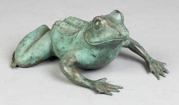 Cast Metal Contemporary Frog