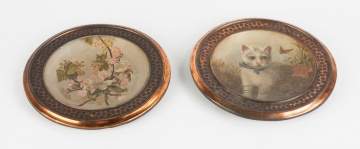 Two Hand Painted Tins