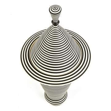 Roseline Delisle (Canadian, born 1952) Porcelain Vessel With Stripes