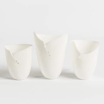 Angela Verdon (British, B. 1949) Three Porcelain Vases