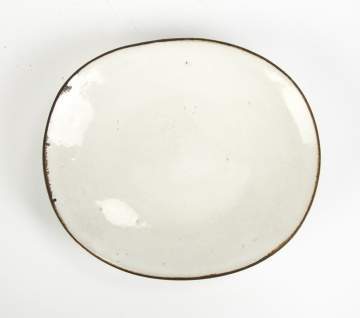 Lucie Rie (English, 1902-1995) White Oval Dish