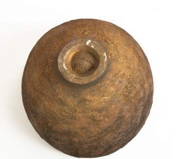Avra Leodas (American, B. 1950) Brown Stoneware Bowl