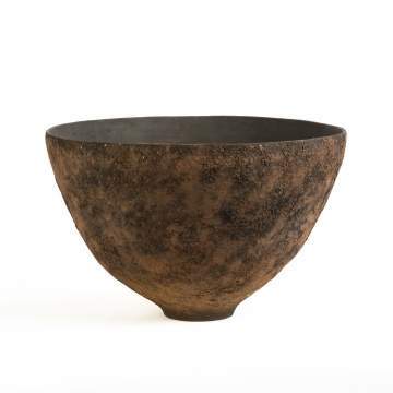 Avra Leodas (American, B. 1950) Brown Stoneware Bowl