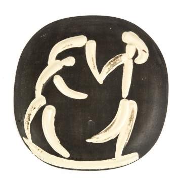 Pablo Picasso (Spanish, 1881-1973) Ceramic Plate with Figures