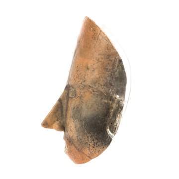 Large Colima Reddish Clay Mask with Fine Details