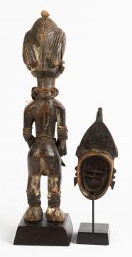 Baule Tribal Statue & African Mask