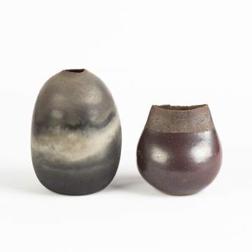 Joanna Constantinidis (American, 1927-2000) Two Stoneware Pots