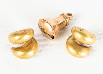 Ancient Gold Bell, Hair Rings and  Hair Ornaments
