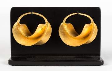 African, Fulani Gold Earrings