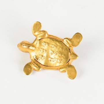 Gold Costa Rican Turtle Pendant