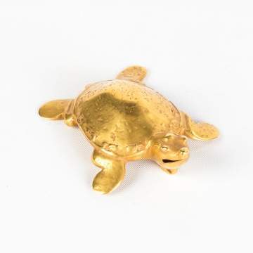 Gold Costa Rican Turtle Pendant