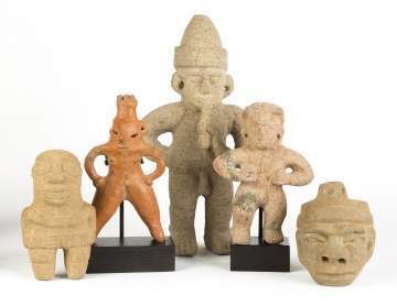Group of Costa Rican and Mexican Figures