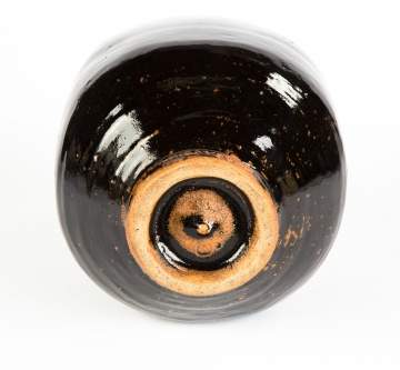 William Marshall, (English, 1923-2007) Brown  Temmoku Glazed Stoneware Jar