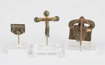 Two Byzantine Buckles and One Roman Fibula
