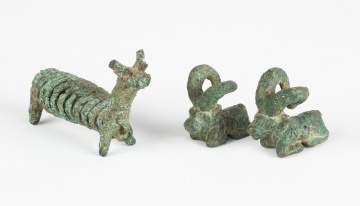 Afghanistan Amulet in the Form of a Sheep & Syrian Couchant Ibexes