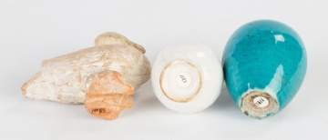 Chinese Figure of a Duck and Two Vases