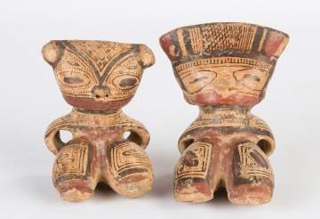 Two Pre-Columbian Costa Rican Ceramic Whistles 