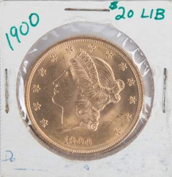 1900 Liberty Head $20 Gold Coin