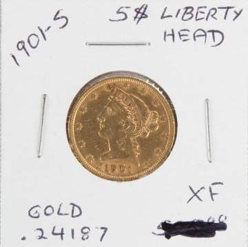 1901S Liberty Head $5 Gold Coin