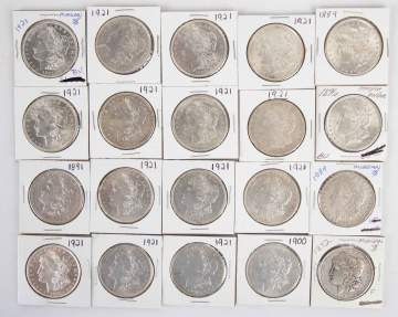 Twenty Morgan Head Silver Dollars