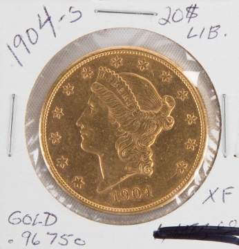 1904S Liberty Head $20 Gold Coin