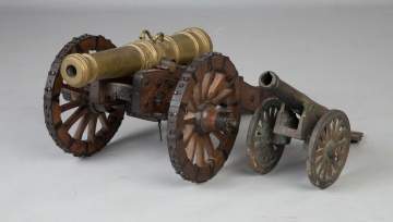 Two Reproduction Signal Cannons